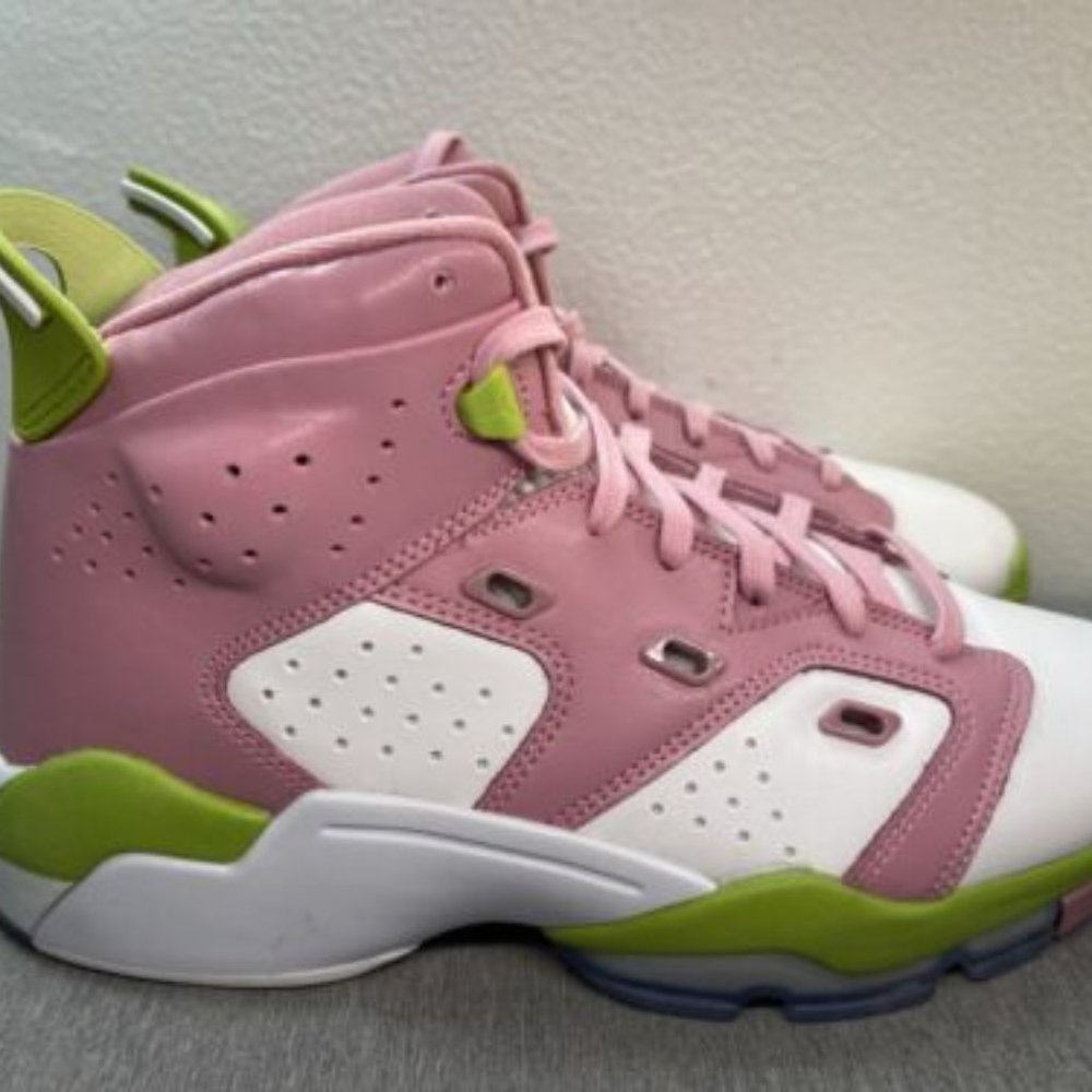 pink and green jordan 6-17-23s